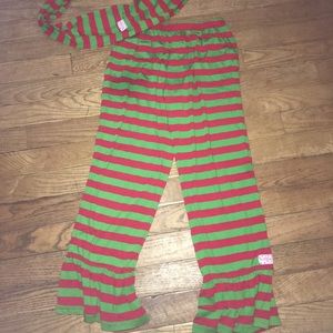 Women’s size medium ruffle pants matching scarf